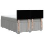 vidaXL Boxspringbett mit Matratze Hellgrau 140x200 cm Stoff vidaXL Boxspringbett mit Matratze Hellgrau 140x200 cm Stoff