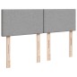 vidaXL Boxspringbett mit Matratze Hellgrau 140x200 cm Stoff vidaXL Boxspringbett mit Matratze Hellgrau 140x200 cm Stoff