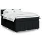 vidaXL Boxspringbett mit Matratze Schwarz 140x200 cm Stoff vidaXL Boxspringbett mit Matratze Schwarz 140x200 cm Stoff