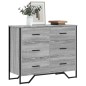 vidaXL Kommode Grau Sonoma 91x35,5x74,5 cm Holzwerkstoff vidaXL Kommode Grau Sonoma 91x35,5x74,5 cm Holzwerkstoff