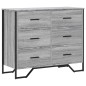 vidaXL Kommode Grau Sonoma 91x35,5x74,5 cm Holzwerkstoff vidaXL Kommode Grau Sonoma 91x35,5x74,5 cm Holzwerkstoff