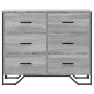 vidaXL Kommode Grau Sonoma 91x35,5x74,5 cm Holzwerkstoff vidaXL Kommode Grau Sonoma 91x35,5x74,5 cm Holzwerkstoff