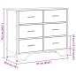 vidaXL Kommode Grau Sonoma 91x35,5x74,5 cm Holzwerkstoff vidaXL Kommode Grau Sonoma 91x35,5x74,5 cm Holzwerkstoff