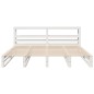 vidaXL Massivholzbett ohne Matratze Weiß 180x200 cm Kiefernholz vidaXL Massivholzbett ohne Matratze Weiß 180x200 cm Kiefernholz