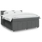 vidaXL Boxspringbett mit Matratze Dunkelgrau 180x200 cm Stoff vidaXL Boxspringbett mit Matratze Dunkelgrau 180x200 cm Stoff