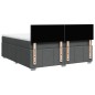 vidaXL Boxspringbett mit Matratze Dunkelgrau 180x200 cm Stoff vidaXL Boxspringbett mit Matratze Dunkelgrau 180x200 cm Stoff