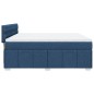 vidaXL Boxspringbett mit Matratze Blau 180x200 cm Stoff vidaXL Boxspringbett mit Matratze Blau 180x200 cm Stoff