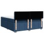vidaXL Boxspringbett mit Matratze Blau 180x200 cm Stoff vidaXL Boxspringbett mit Matratze Blau 180x200 cm Stoff