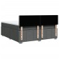 vidaXL Boxspringbett mit Matratze Dunkelgrau 180x200 cm Stoff vidaXL Boxspringbett mit Matratze Dunkelgrau 180x200 cm Stoff