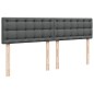 vidaXL Boxspringbett mit Matratze Dunkelgrau 180x200 cm Stoff vidaXL Boxspringbett mit Matratze Dunkelgrau 180x200 cm Stoff