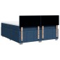 vidaXL Boxspringbett mit Matratze Blau 200x200 cm Stoff vidaXL Boxspringbett mit Matratze Blau 200x200 cm Stoff