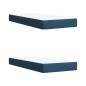 vidaXL Boxspringbett mit Matratze Blau 200x200 cm Stoff vidaXL Boxspringbett mit Matratze Blau 200x200 cm Stoff