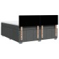 vidaXL Boxspringbett mit Matratze Dunkelgrau 200x200 cm Stoff vidaXL Boxspringbett mit Matratze Dunkelgrau 200x200 cm Stoff