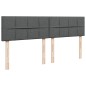 vidaXL Boxspringbett mit Matratze Dunkelgrau 200x200 cm Stoff vidaXL Boxspringbett mit Matratze Dunkelgrau 200x200 cm Stoff