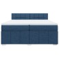 vidaXL Boxspringbett mit Matratze Blau 200x200 cm Stoff vidaXL Boxspringbett mit Matratze Blau 200x200 cm Stoff