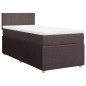 vidaXL Boxspringbett mit Matratze Dunkelbraun 80x200 cm Stoff vidaXL Boxspringbett mit Matratze Dunkelbraun 80x200 cm Stoff