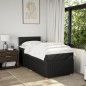 vidaXL Boxspringbett mit Matratze Schwarz 80x200 cm Stoff vidaXL Boxspringbett mit Matratze Schwarz 80x200 cm Stoff