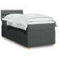 vidaXL Boxspringbett mit Matratze Dunkelgrau 80x200 cm Stoff vidaXL Boxspringbett mit Matratze Dunkelgrau 80x200 cm Stoff