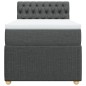 vidaXL Boxspringbett mit Matratze Dunkelgrau 80x200 cm Stoff vidaXL Boxspringbett mit Matratze Dunkelgrau 80x200 cm Stoff