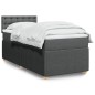 vidaXL Boxspringbett mit Matratze Dunkelgrau 80x200 cm Stoff vidaXL Boxspringbett mit Matratze Dunkelgrau 80x200 cm Stoff