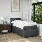 vidaXL Boxspringbett mit Matratze Dunkelgrau 80x200 cm Stoff vidaXL Boxspringbett mit Matratze Dunkelgrau 80x200 cm Stoff