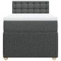 vidaXL Boxspringbett mit Matratze Dunkelgrau 80x200 cm Stoff vidaXL Boxspringbett mit Matratze Dunkelgrau 80x200 cm Stoff