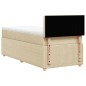 vidaXL Boxspringbett mit Matratze Creme 80x200 cm Stoff vidaXL Boxspringbett mit Matratze Creme 80x200 cm Stoff