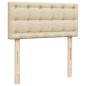 vidaXL Boxspringbett mit Matratze Creme 80x200 cm Stoff vidaXL Boxspringbett mit Matratze Creme 80x200 cm Stoff