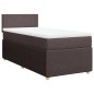 vidaXL Boxspringbett mit Matratze Dunkelbraun 90x200 cm Stoff vidaXL Boxspringbett mit Matratze Dunkelbraun 90x200 cm Stoff