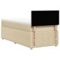 vidaXL Boxspringbett mit Matratze Creme 90x200 cm Stoff vidaXL Boxspringbett mit Matratze Creme 90x200 cm Stoff