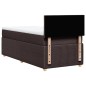 vidaXL Boxspringbett mit Matratze Dunkelbraun 90x200 cm Stoff vidaXL Boxspringbett mit Matratze Dunkelbraun 90x200 cm Stoff