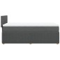 vidaXL Boxspringbett mit Matratze Dunkelgrau 90x200 cm Stoff