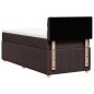 vidaXL Boxspringbett mit Matratze Dunkelbraun 90x200 cm Stoff vidaXL Boxspringbett mit Matratze Dunkelbraun 90x200 cm Stoff