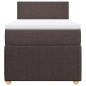 vidaXL Boxspringbett mit Matratze Dunkelbraun 100x200 cm Stoff vidaXL Boxspringbett mit Matratze Dunkelbraun 100x200 cm Stoff