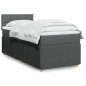 vidaXL Boxspringbett mit Matratze Dunkelgrau 100x200 cm Stoff vidaXL Boxspringbett mit Matratze Dunkelgrau 100x200 cm Stoff