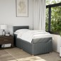 vidaXL Boxspringbett mit Matratze Dunkelgrau 100x200 cm Stoff vidaXL Boxspringbett mit Matratze Dunkelgrau 100x200 cm Stoff