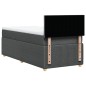 vidaXL Boxspringbett mit Matratze Dunkelgrau 100x200 cm Stoff vidaXL Boxspringbett mit Matratze Dunkelgrau 100x200 cm Stoff