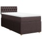 vidaXL Boxspringbett mit Matratze Dunkelbraun 100x200 cm Stoff vidaXL Boxspringbett mit Matratze Dunkelbraun 100x200 cm Stoff