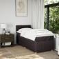 vidaXL Boxspringbett mit Matratze Dunkelbraun 100x200 cm Stoff vidaXL Boxspringbett mit Matratze Dunkelbraun 100x200 cm Stoff