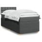 vidaXL Boxspringbett mit Matratze Dunkelgrau 100x200 cm Stoff vidaXL Boxspringbett mit Matratze Dunkelgrau 100x200 cm Stoff