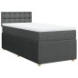 vidaXL Boxspringbett mit Matratze Dunkelgrau 100x200 cm Stoff vidaXL Boxspringbett mit Matratze Dunkelgrau 100x200 cm Stoff