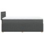 vidaXL Boxspringbett mit Matratze Dunkelgrau 100x200 cm Stoff vidaXL Boxspringbett mit Matratze Dunkelgrau 100x200 cm Stoff