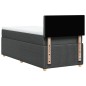 vidaXL Boxspringbett mit Matratze Dunkelgrau 100x200 cm Stoff vidaXL Boxspringbett mit Matratze Dunkelgrau 100x200 cm Stoff