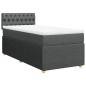 vidaXL Boxspringbett mit Matratze Dunkelgrau 100x200 cm Stoff vidaXL Boxspringbett mit Matratze Dunkelgrau 100x200 cm Stoff