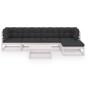 6-tlg. Garten-Lounge-Set mit Kissen Kiefer Massivholz 6-tlg. Garten-Lounge-Set mit Kissen Kiefer Massivholz