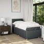 vidaXL Boxspringbett mit Matratze Dunkelgrau 100x200 cm Stoff vidaXL Boxspringbett mit Matratze Dunkelgrau 100x200 cm Stoff