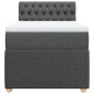 vidaXL Boxspringbett mit Matratze Dunkelgrau 100x200 cm Stoff vidaXL Boxspringbett mit Matratze Dunkelgrau 100x200 cm Stoff