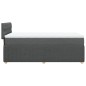vidaXL Boxspringbett mit Matratze Dunkelgrau 100x200 cm Stoff vidaXL Boxspringbett mit Matratze Dunkelgrau 100x200 cm Stoff