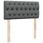vidaXL Boxspringbett mit Matratze Dunkelgrau 100x200 cm Stoff vidaXL Boxspringbett mit Matratze Dunkelgrau 100x200 cm Stoff