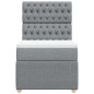 vidaXL Boxspringbett mit Matratze Hellgrau 80x200 cm Stoff vidaXL Boxspringbett mit Matratze Hellgrau 80x200 cm Stoff